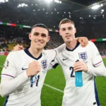 Cole Palmer and Phil Foden during England training under Thomas Tuchel