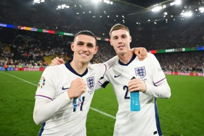 Cole Palmer and Phil Foden during England training under Thomas Tuchel