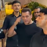 Salman Khan interacting with paparazzi at Raja Shivaji success party