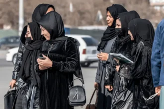 Afghan women walking in Kabul amid Taliban marriage decree controversy