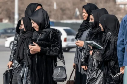 Afghan women walking in Kabul amid Taliban marriage decree controversy